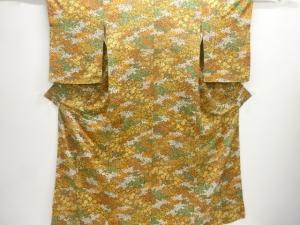 草花模様小紋着物